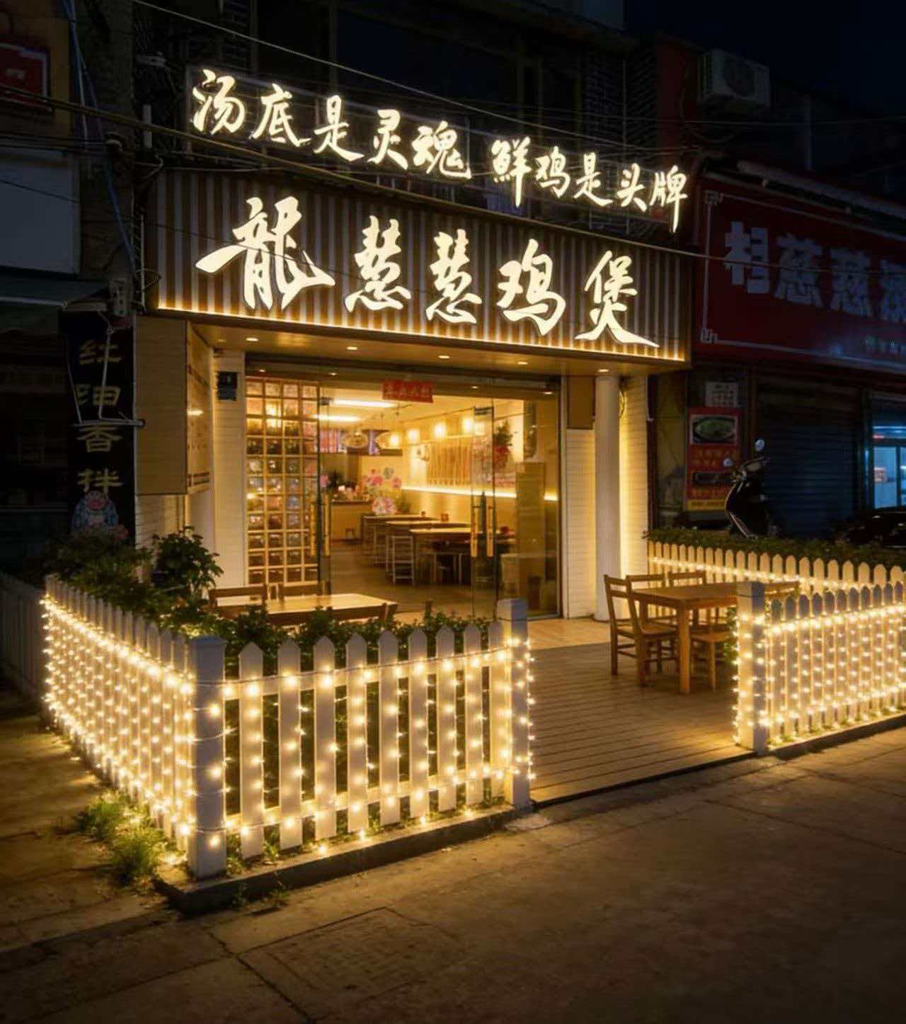 龙慧慧柳州鸡煲店门头